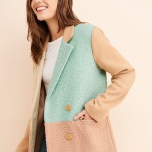 English Factory color block coat - medium